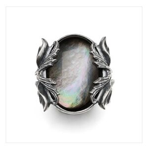 Bloodmilk | Black Mother of Pearl Eclipse Ring